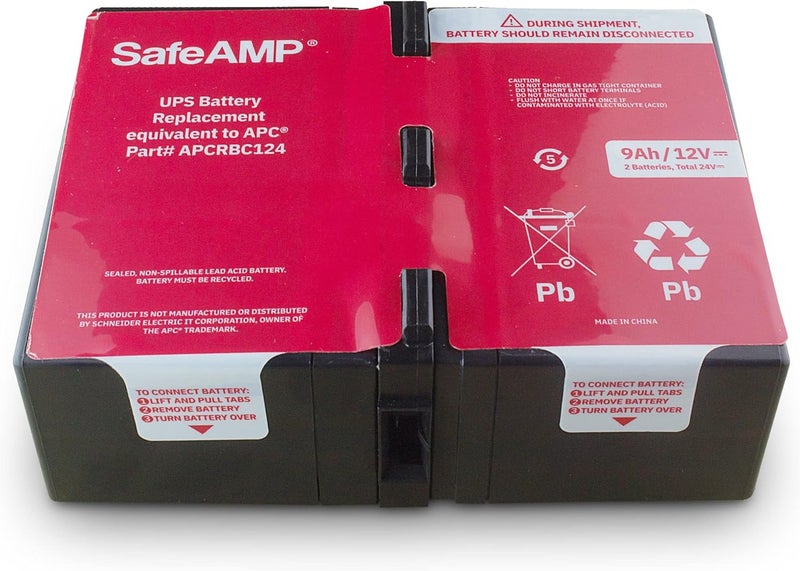 SafeAMP UPS 9Ah, 24VDC VRLA Battery Replacement APCRBC124 Compatible with APC UPS Models BR1000G, BX1350M, BN1350G, BX1000G, BX1300G.… - Image 2